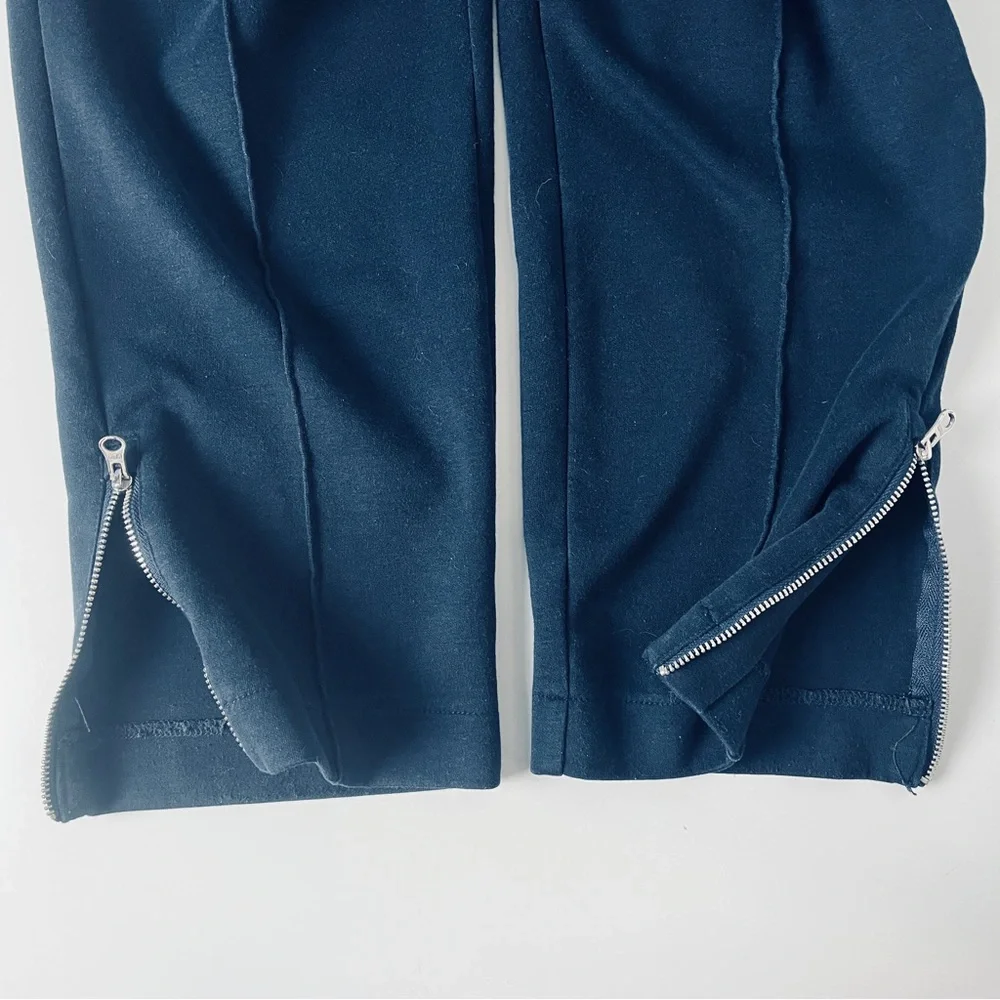 Puma x AMI Paris Navy Track Pants Zip Ankle Drawstring Joggers Womens L - Picture 10 of 14